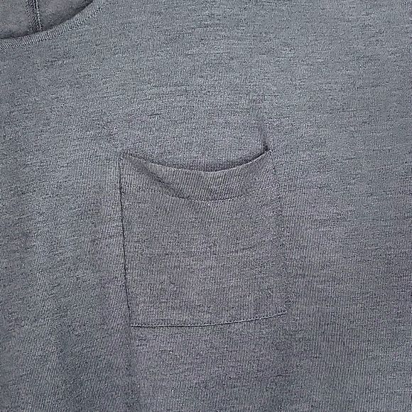 OLD NAVY Gray Casual 3/4 Sleeve Drop Shoulder Round Neckline Slits Shirt size SP - Picture 9 of 11